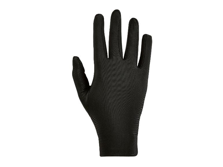 Tenké, čierne textilné rukavice.