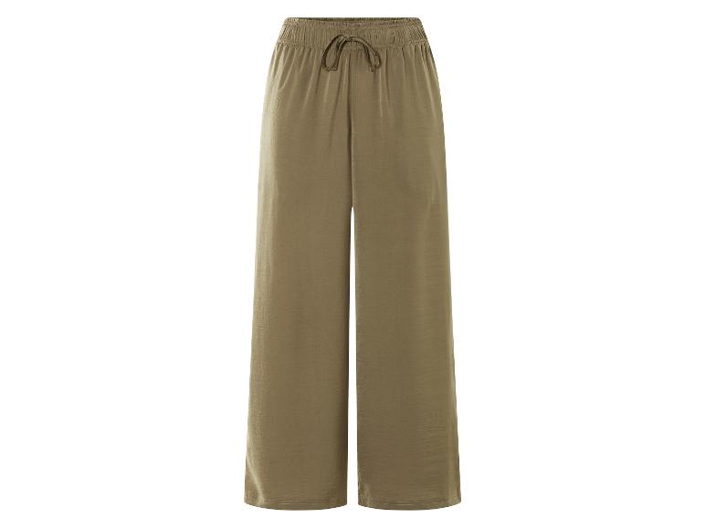 esmara® Dámske široké nohavice (kaki, S (36/38))
