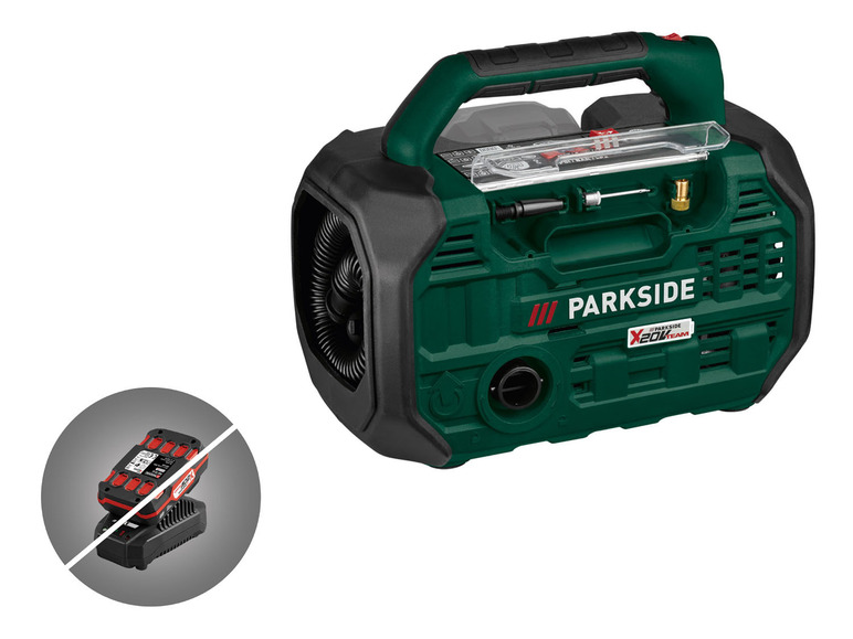 Prejsť na zobrazenie na celú obrazovku: PARKSIDE® Aku kompresor a pumpa 20 V PKA 20-Li B2 – bez akumulátora – obrázok 1