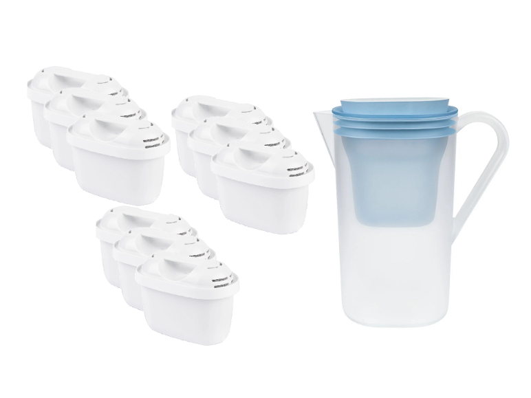 BRITA Filtračná kanvica na vodu, 2,6 l + Náhradný vodný filter Maxtra Pro, 9 kusov