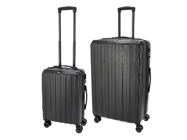 ESMARA® Cestovný kufor, 86 l, čierny + Príručný kufor, 30 l, čierny