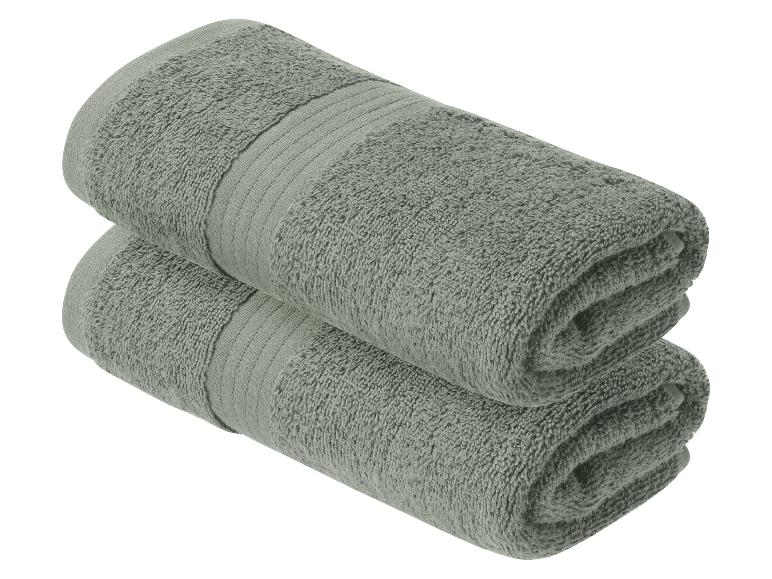 Livarno® Froté uteráky, 50 x 100 cm, 2 kusy (mentolová)