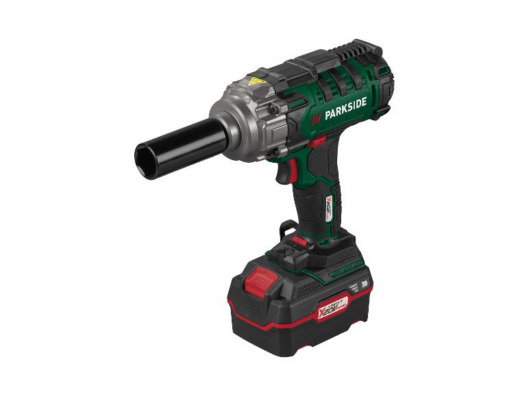 Akumulátorový rázový uťahovák Parkside s čiernou objímkou