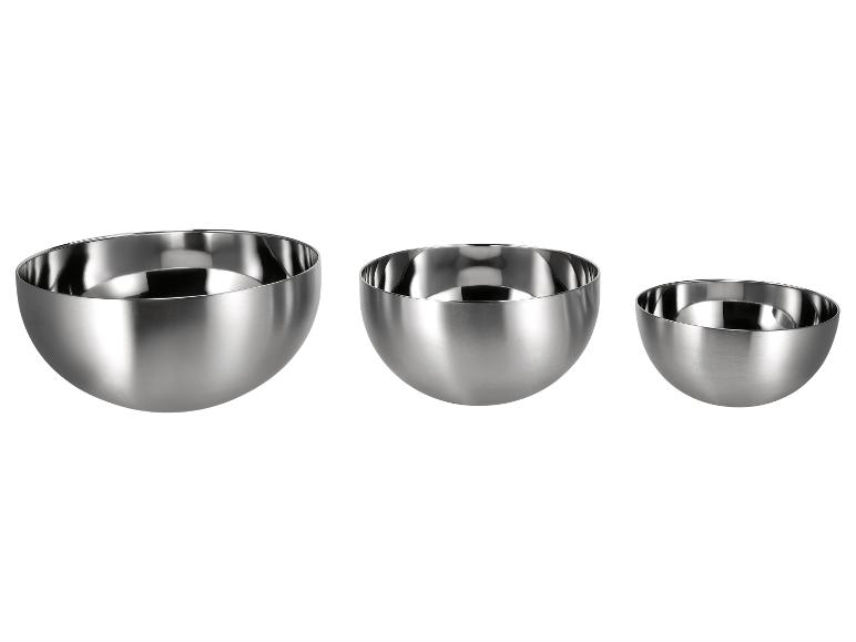 SILVERCREST® Súprava mís z nehrdzavejúcej ocele Premium, 3-dielna
