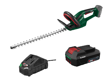 PARKSIDE® Aku nožnice na živý plot PHSA 20-Li D4 + Akumulátor 20 V/2 Ah PAP 202 A1 + Nabíjačka na akumulátor 20 V/2,4 A PLG 20 C1
