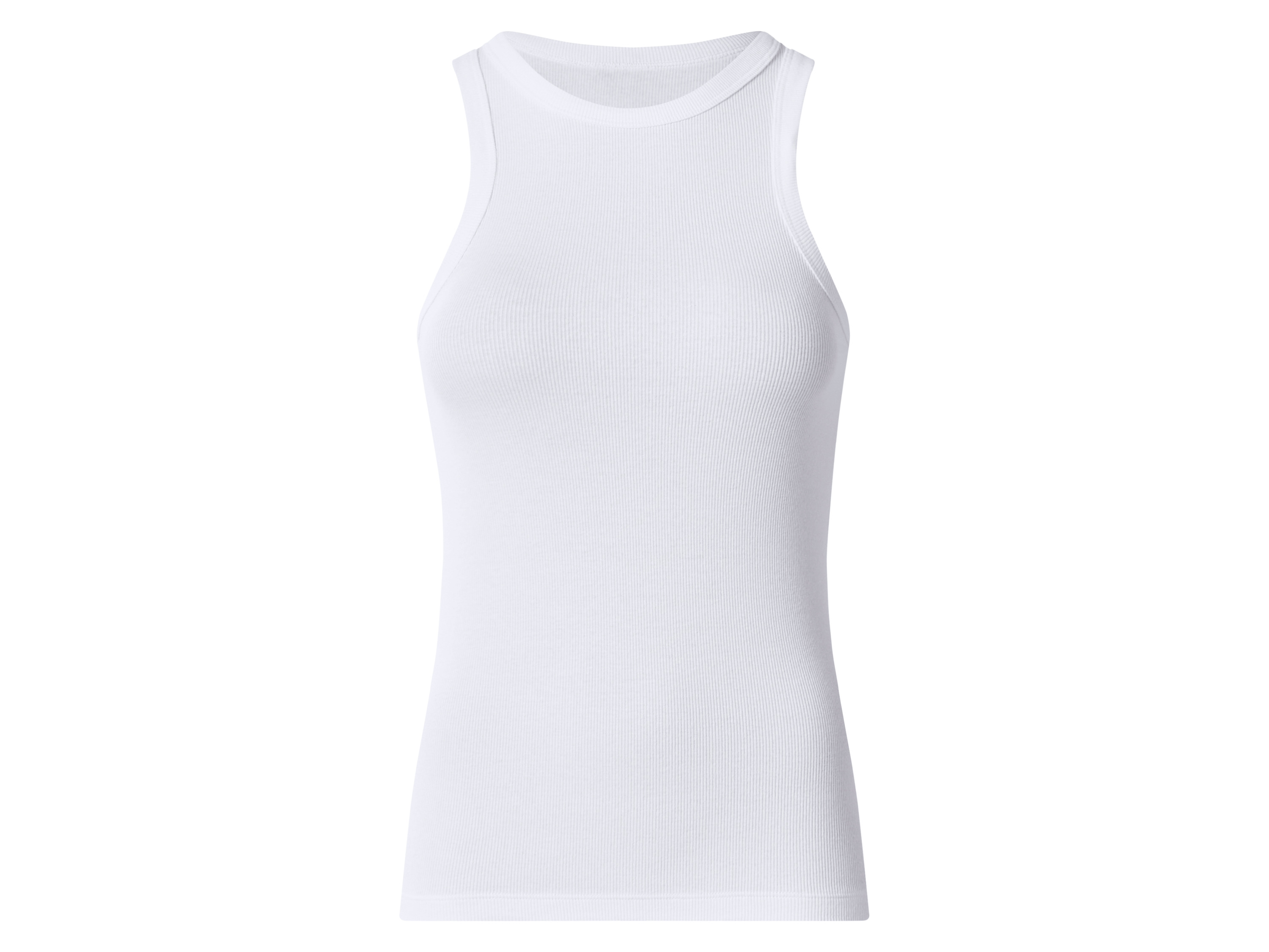 esmara® Dámske rebrované tielko (biela, L (44/46))