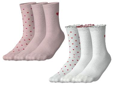 esmara® Dámske valentínske rebrované ponožky, 3 páry