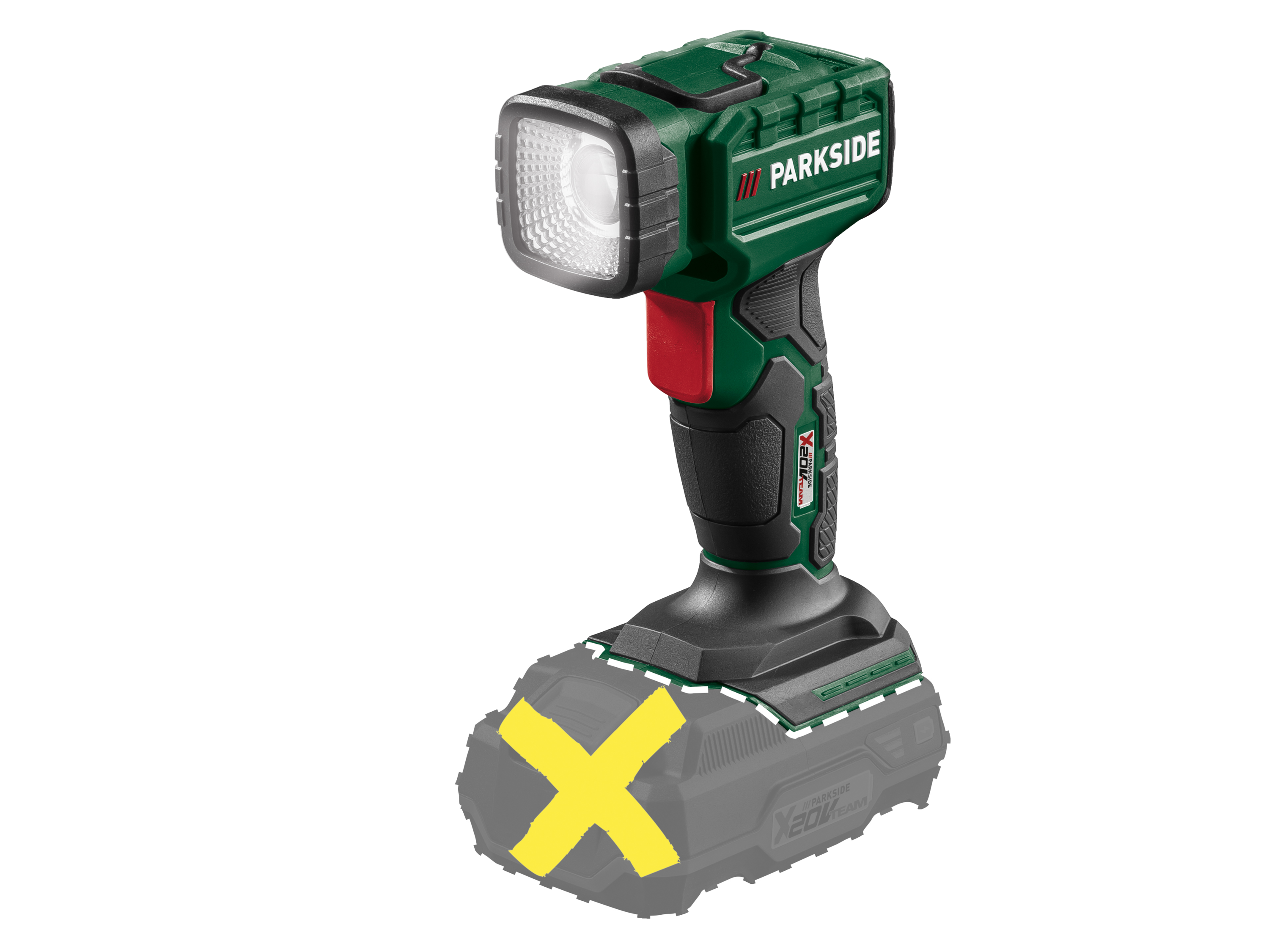 PARKSIDE® Aku LED ručná lampa 20 V PLHLA 20 Li A1/PLHLA 20-Li C1 – bez akumulátora (LED ručná lampa PLHLA 20 Li A1)