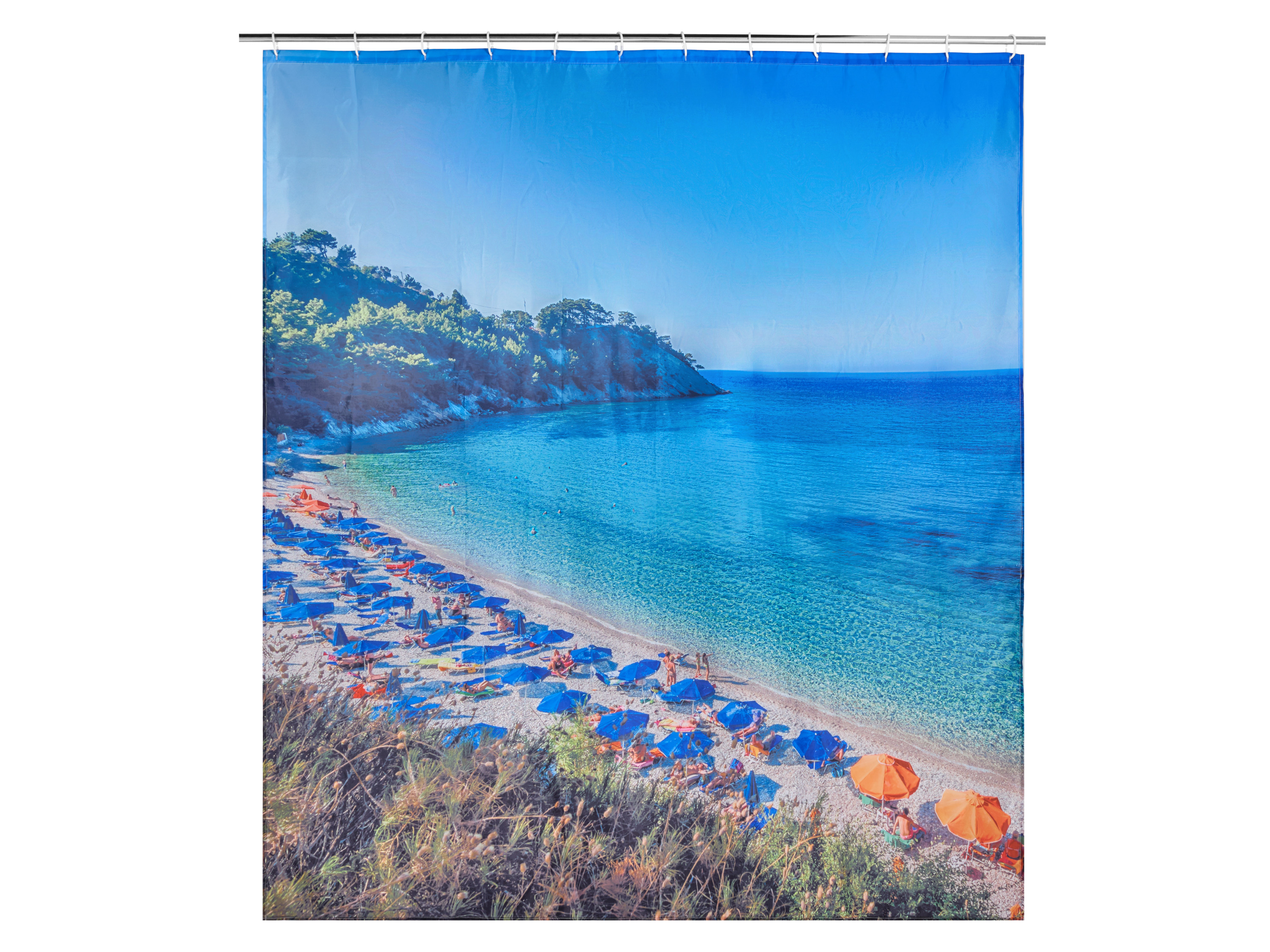 LIVARNO® Sprchový záves, 180 x 200 cm (pláž)