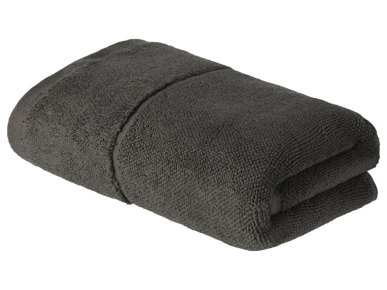 Livarno home Froté uterák, 50 x 100 cm, 2 kusy (tmavosivá)