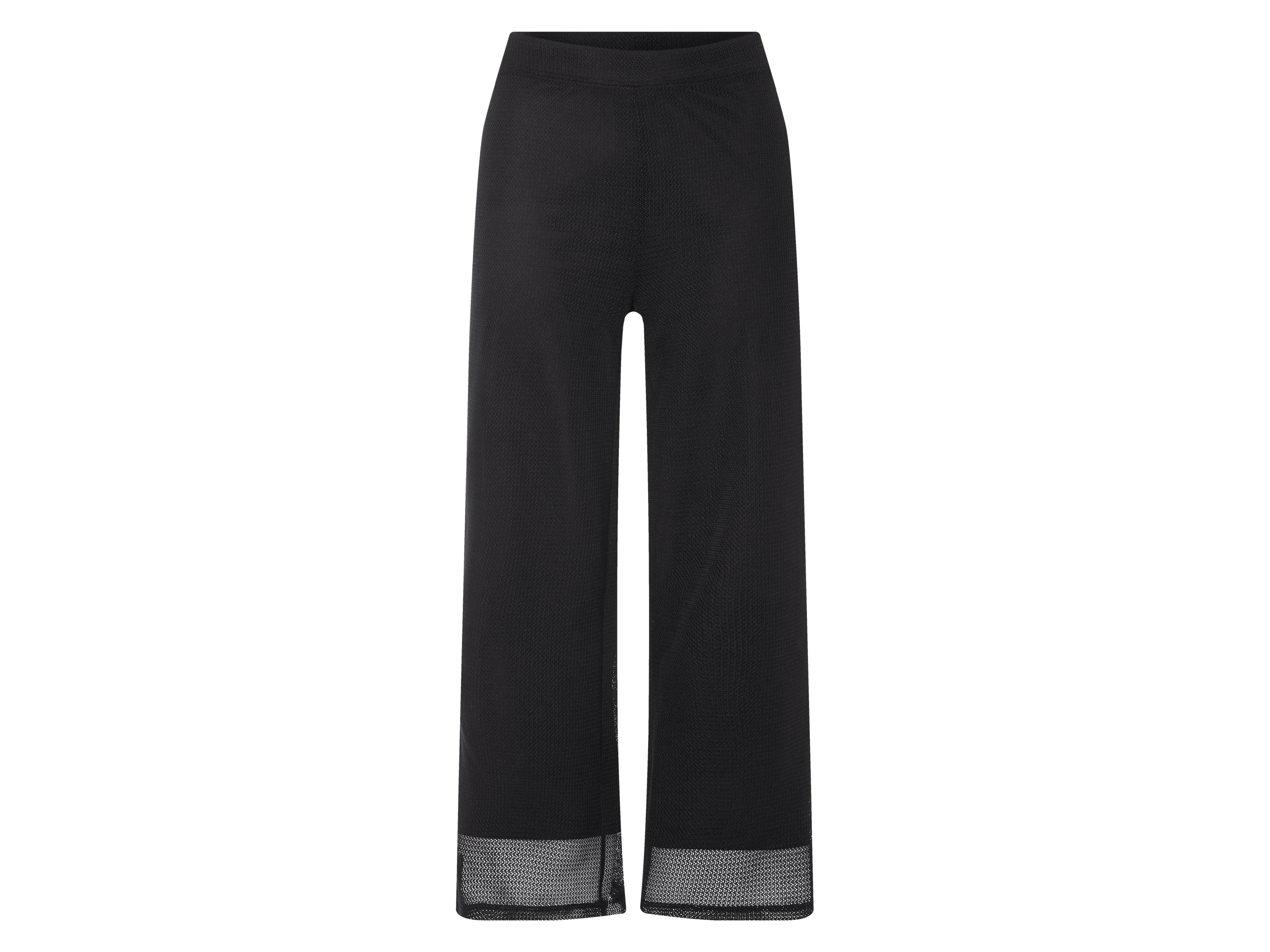 esmara® Dámske pletené široké nohavice (čierna, XS (32/34))