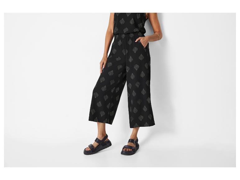 Esmara® Dámske nohavice „Wide Leg“ (vzor/čierna, 40)
