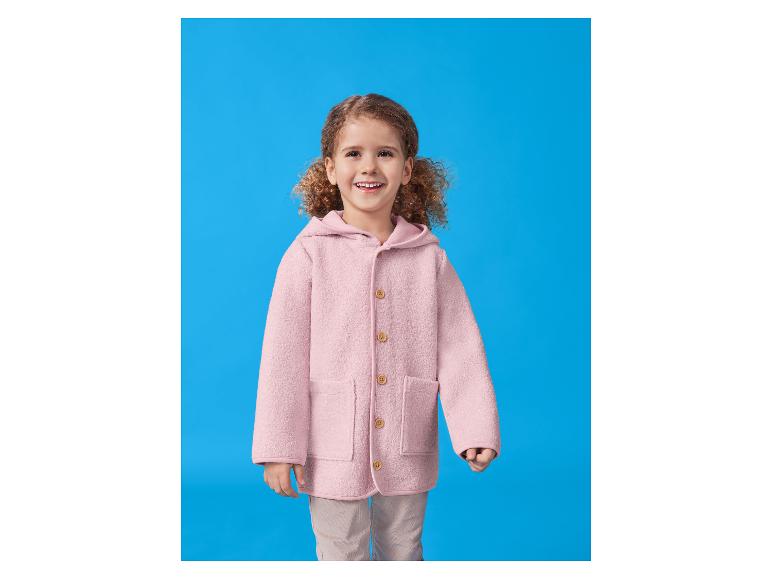 lupilu® Detský kabát s merino vlnou Premium (bledoružová, 110/116)