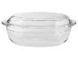 Priehľadná sklenená zapekacia misa s vekom