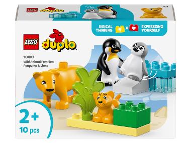 LEGO® DUPLO® 10442 Rodinky divokých zvierat: Tučniaky a levy