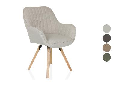 HJH LIVING Jedálenská stolička / Stolička pre návštevy otočná SCANDI SOFT látka