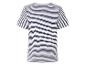 Biele pruhované tričko s krátkym rukávom.