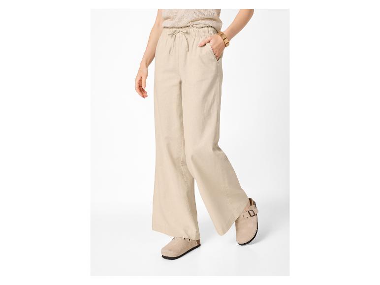 esmara® Dámske nohavice Wide Leg s ľanom Premium