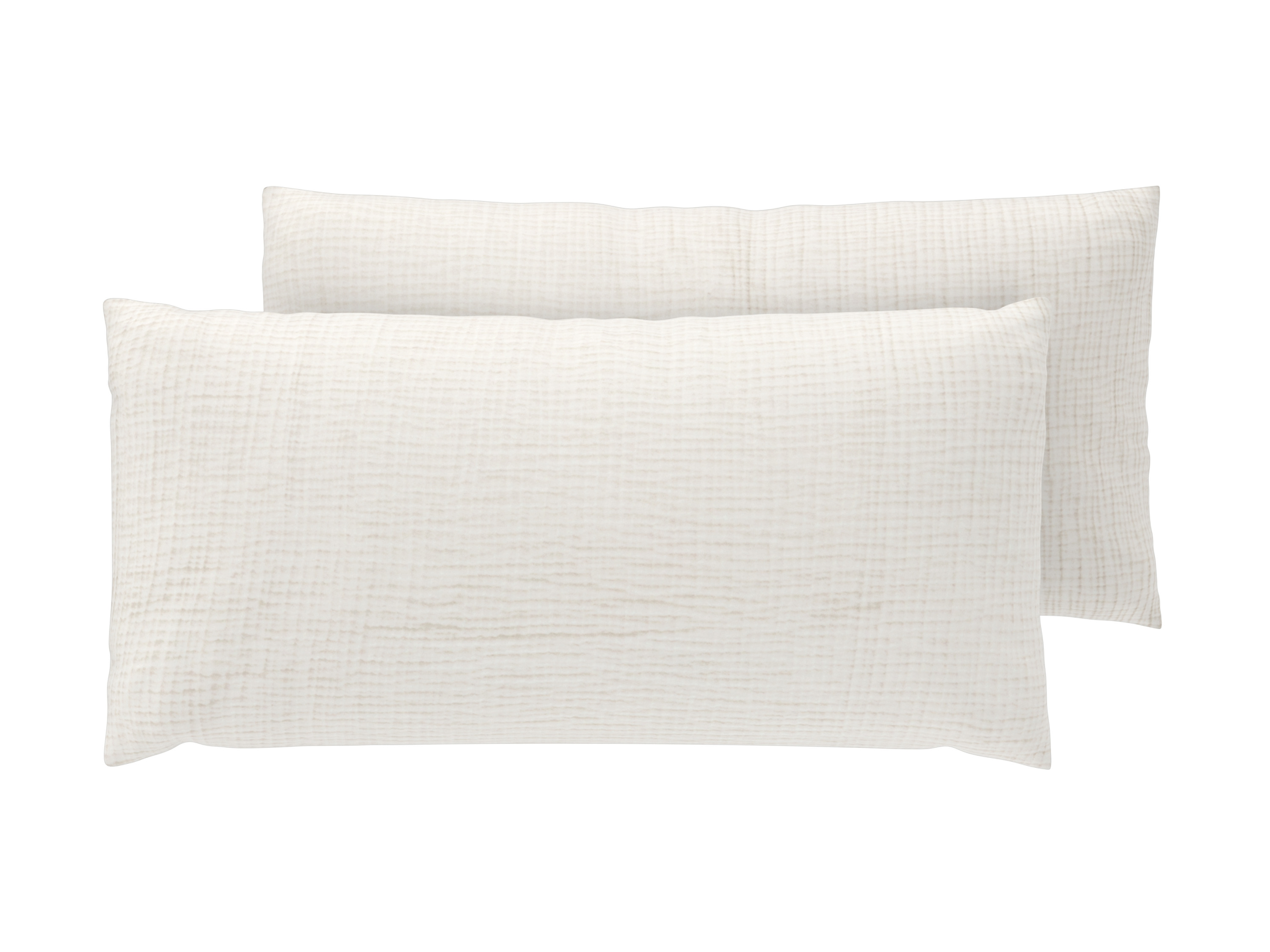 LIVARNO® Mušelínová obliečka na vankúš, 40 x 80 cm, 2 kusy (biela)