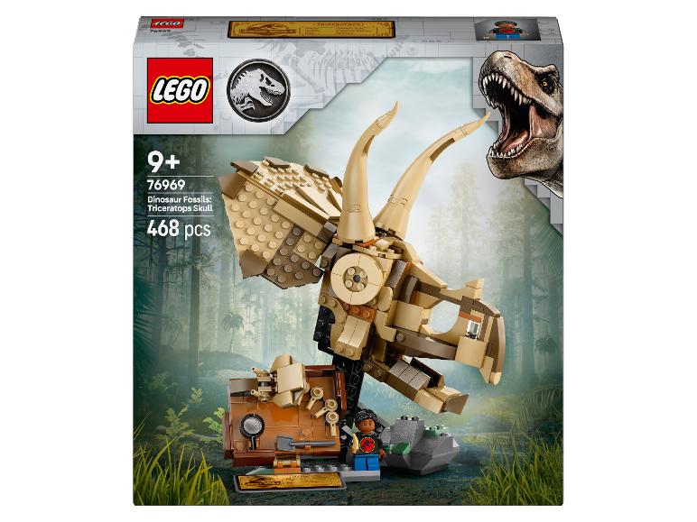 Stavebnica LEGO Jurassic World Triceratops lebka dinosaurová fosília