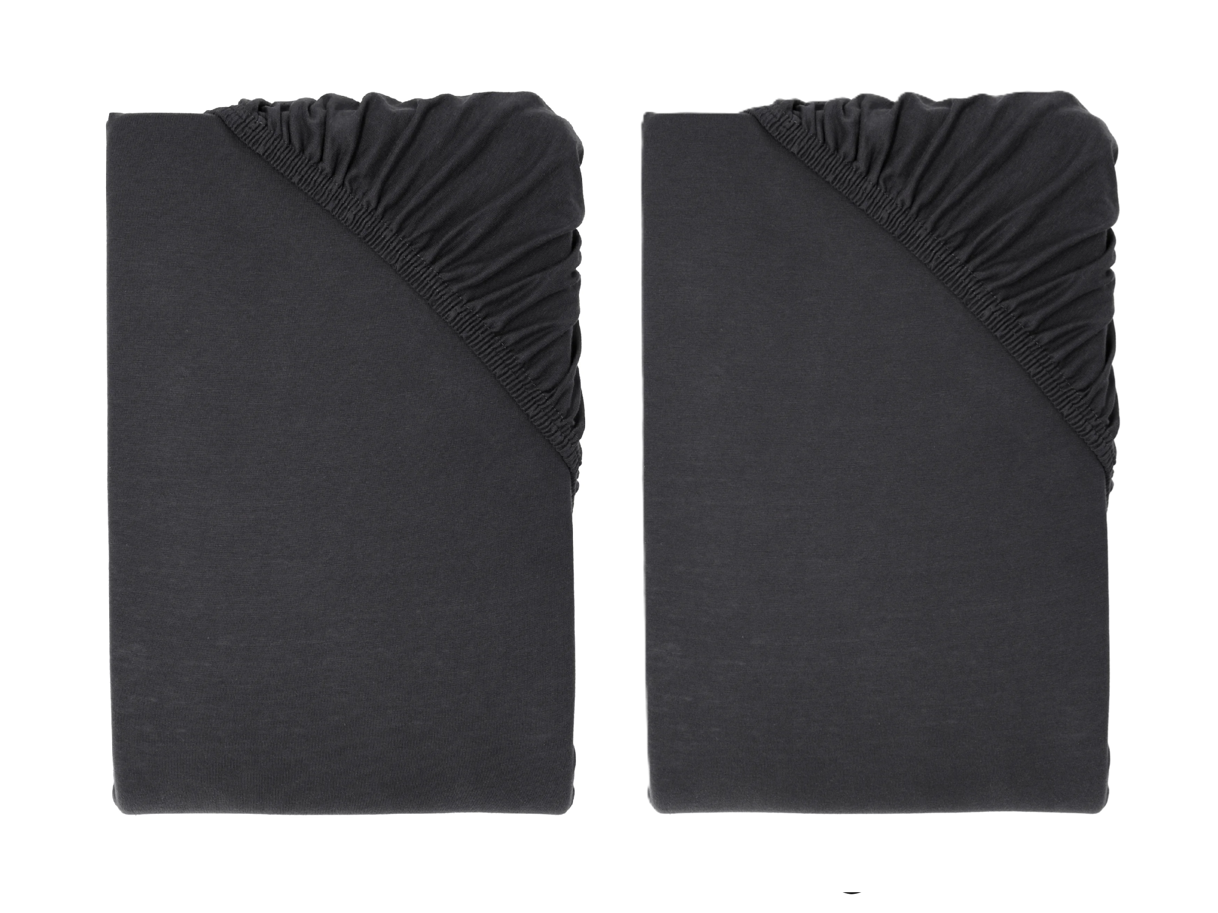 LIVARNO® Napínacia džersejová plachta, 90 – 100 x 200 cm, antracitová, 2 kusy