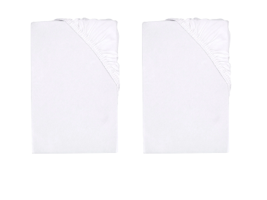 LIVARNO HOME Bi-elastická napínacia plachta na boxspringovú posteľ, 90 – 100 x 200 cm, biela, 2 kusy