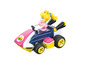 Ružové pretekárske auto s princeznou Peach z Mario Kart.