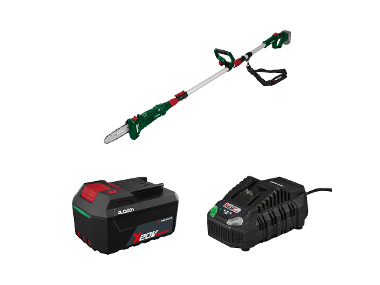 PARKSIDE® Aku odvetvovač 20 V PAHE E6 + Akumulátor 20 V/4 Ah PAP 204 A1 + Rýchlonabíjačka akumulátora 20 V/4,5 A PLG 20 C3