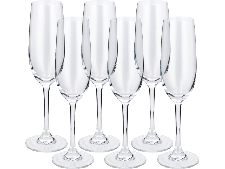 SILVERCREST® Poháre na sekt, 6 kusov