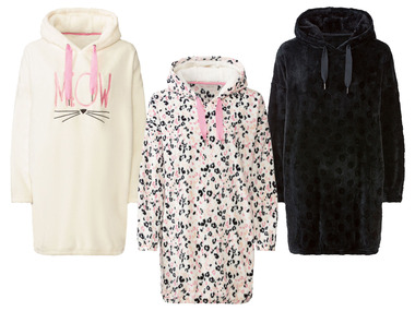 esmara® Dámske plyšové šaty s kapucňou