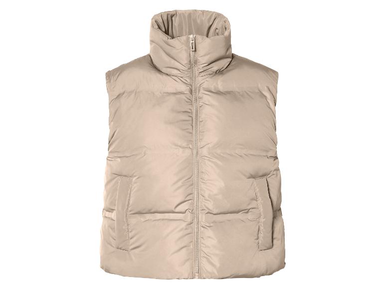 Béžová prešívaná vesta na zips.