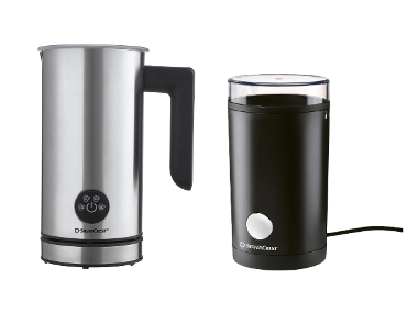 SILVERCREST® Napeňovač mlieka SMA 500 H1 + Elektrický mlynček na kávu SKME 180 C