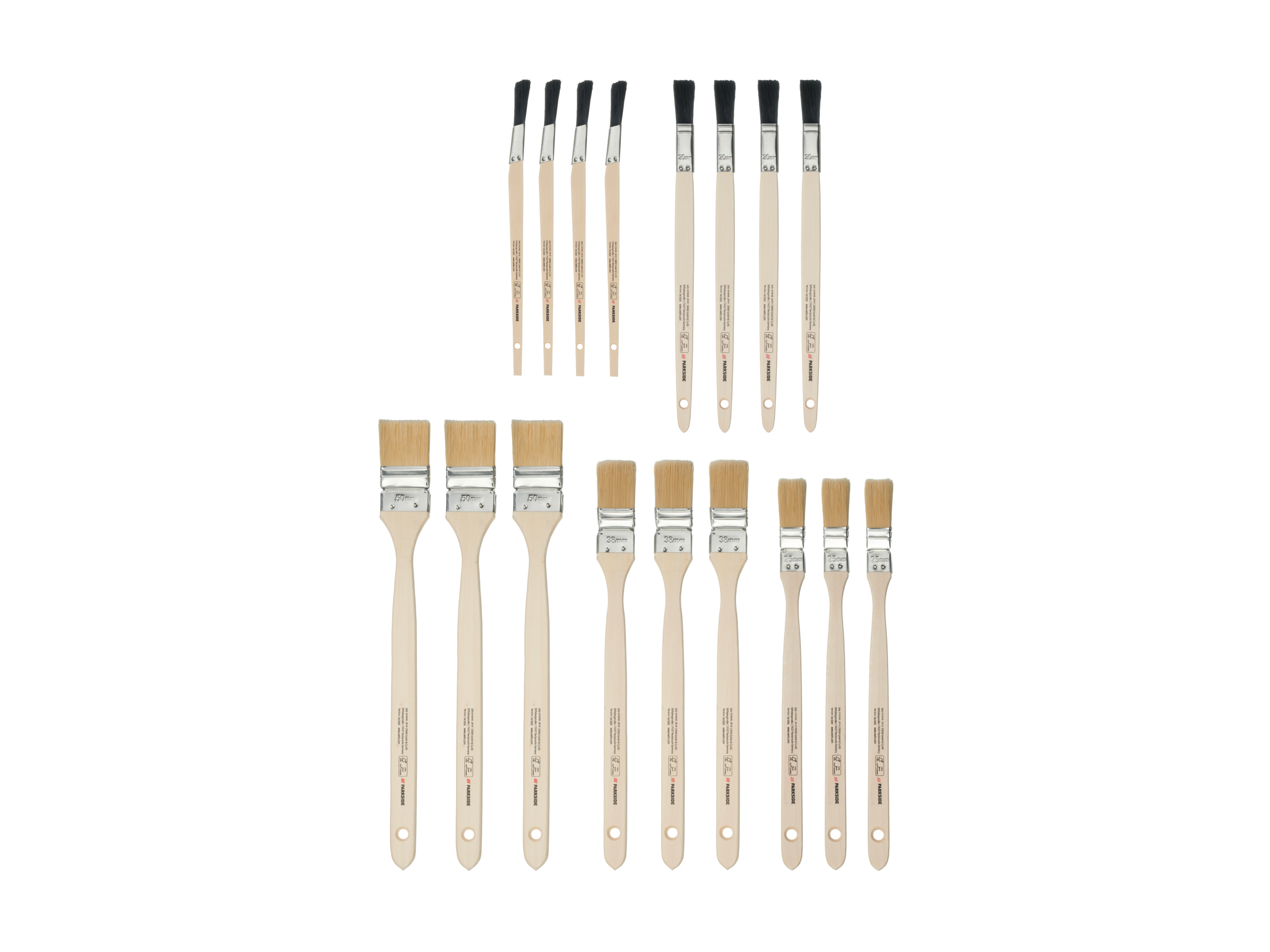 PARKSIDE® Súprava štetcov XXL, 17-dielna (dlhá rukoväť)