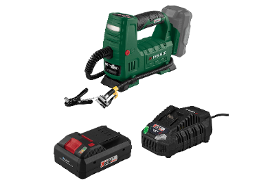 PARKSIDE® Aku kompresor 20 V PAKT 20-Li A1 + Smart akumulátor 20 V/4 Ah + Rýchlonabíjačka akumulátora 20 V/4,5 A