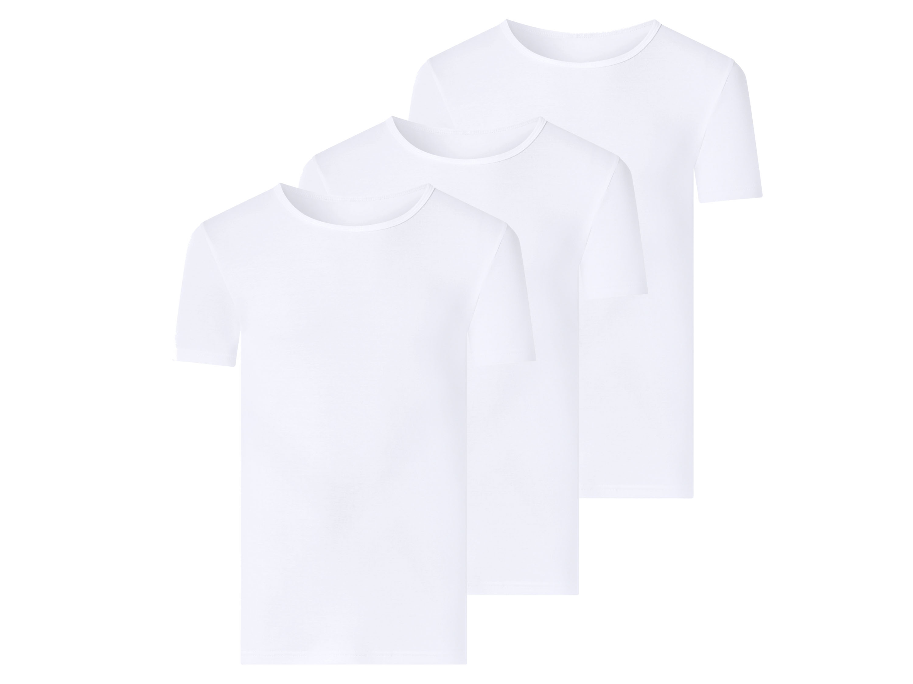 ESMARA MEN Pánske spodné tričko, 3 kusy (okrúhly výstrih, biela, 7/XL)