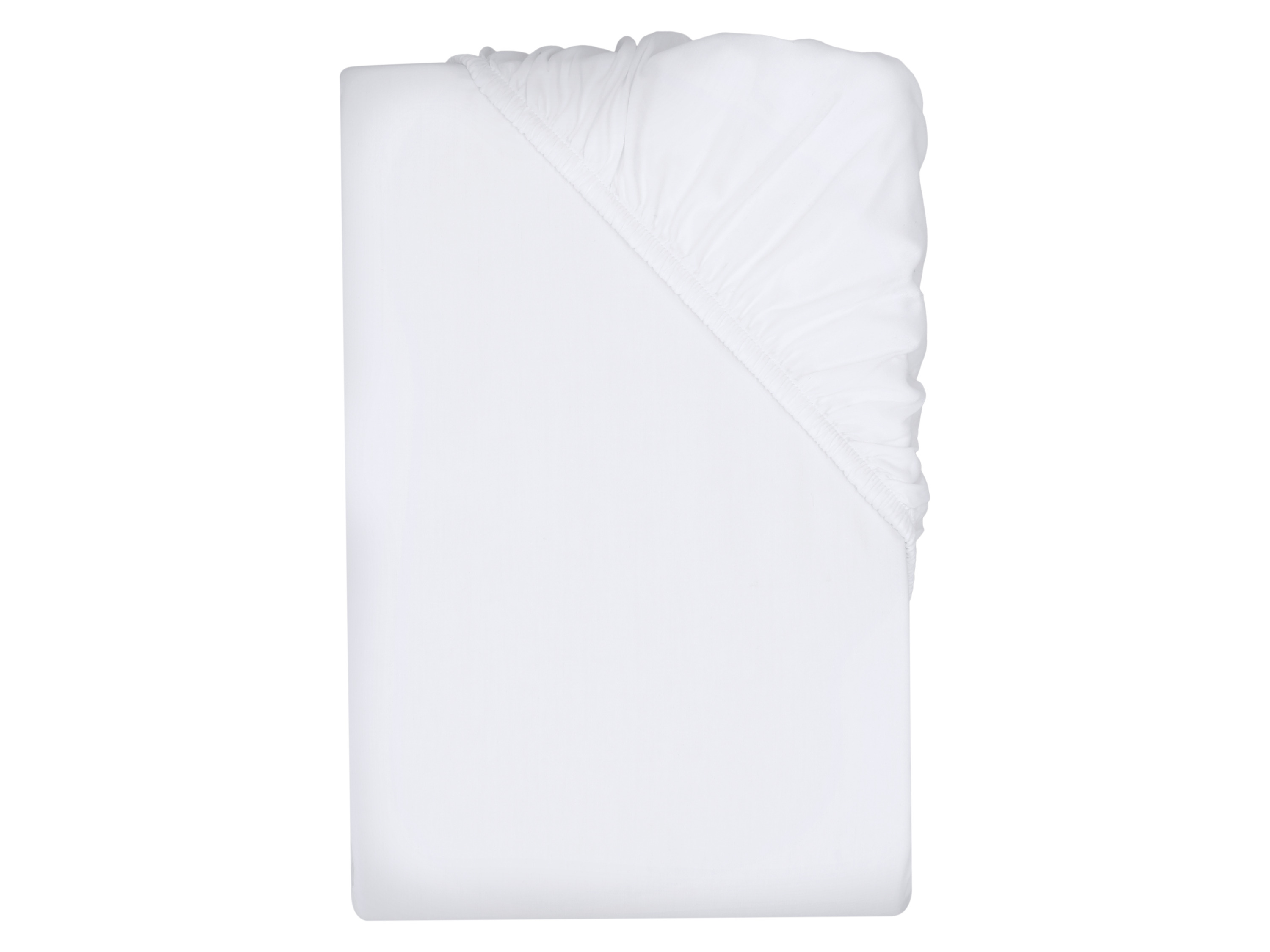 LIVARNO Napínacia plachta z bavlneného saténu, 140 – 160 x 200 cm (biela)