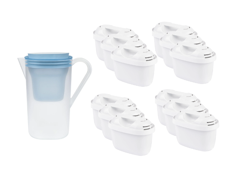 Filtračná kanvica na vodu, 2,6 l + Náhradný vodný filter Maxtra Pro, 12 kusov