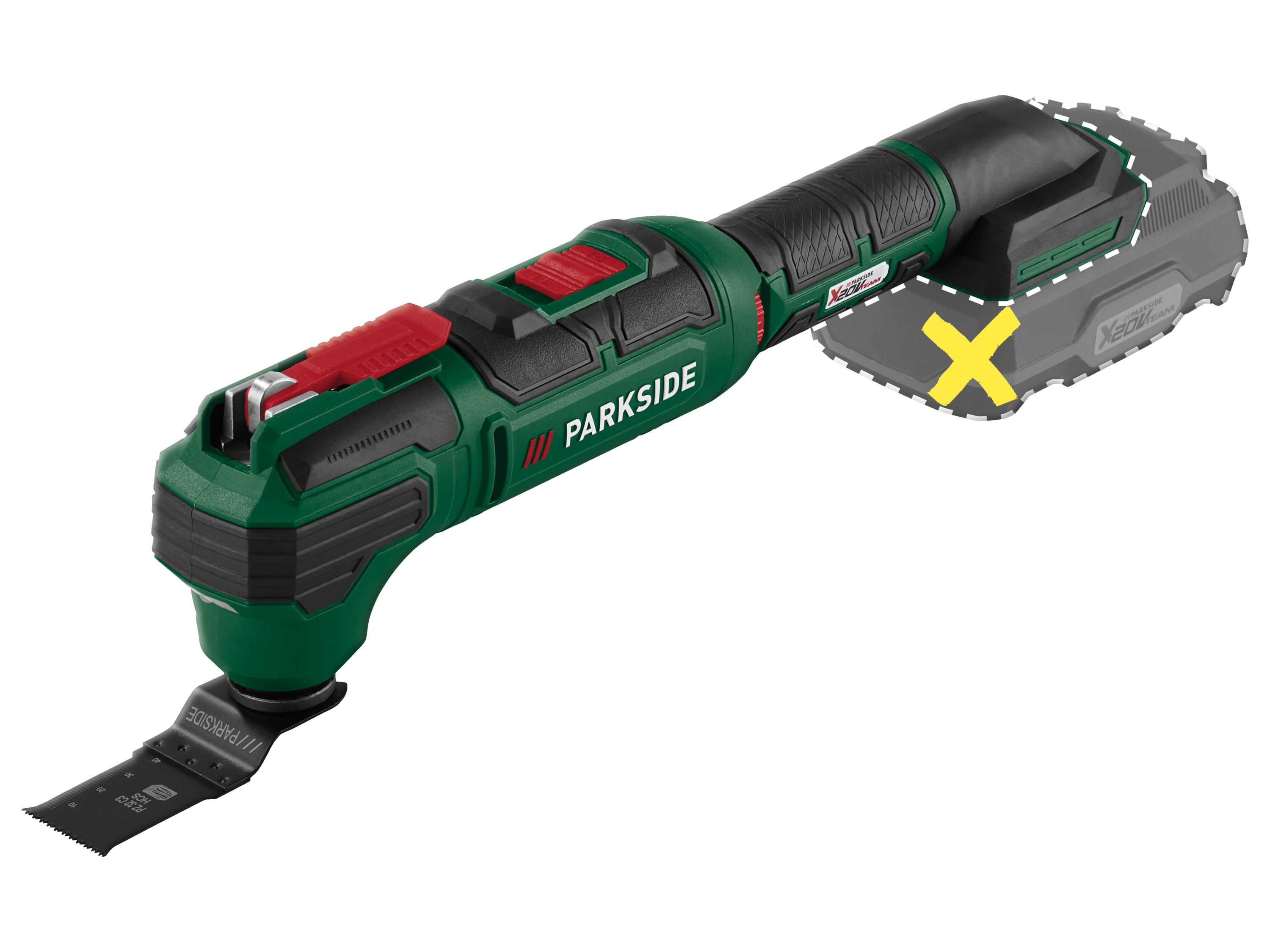 PARKSIDE® Aku multifunkčné náradie PAMFW 20-Li C3 – bez akumulátora