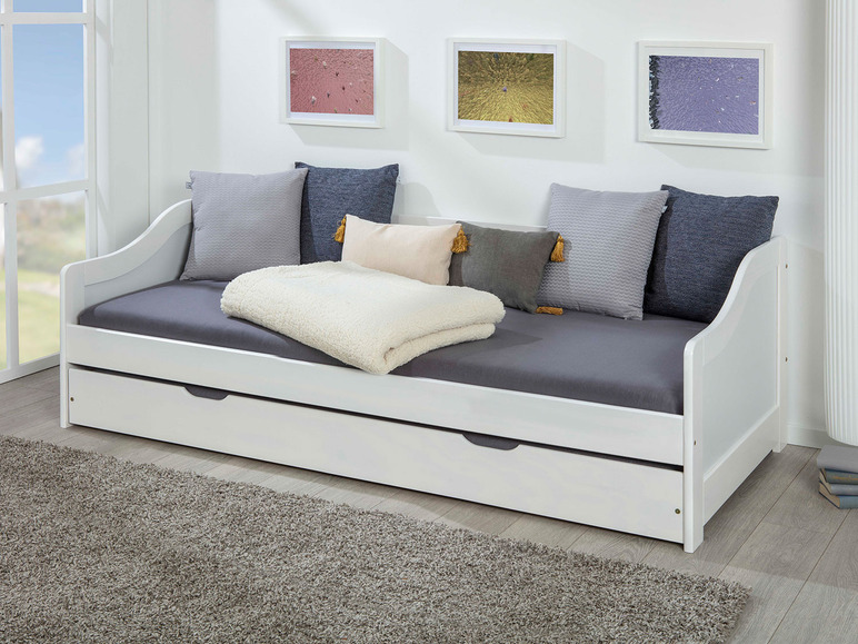 Prejsť na zobrazenie na celú obrazovku: Inter Link Rozkladacia pohovka s posteľou Leonie, biela, 90 x 200 cm (diel 1/2) – obrázok 2