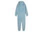 Svetlo modrá onesie s kapucňou.