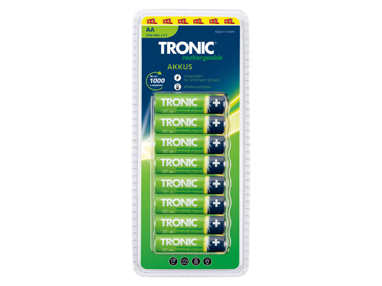 Prejsť na zobrazenie na celú obrazovku: TRONIC Nabíjateľné batérie, 8 kusov – obrázok 3
