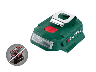 PARKSIDE® Aku USB adaptér s LED svietidlom PAA 20-Li B2 – bez batérie