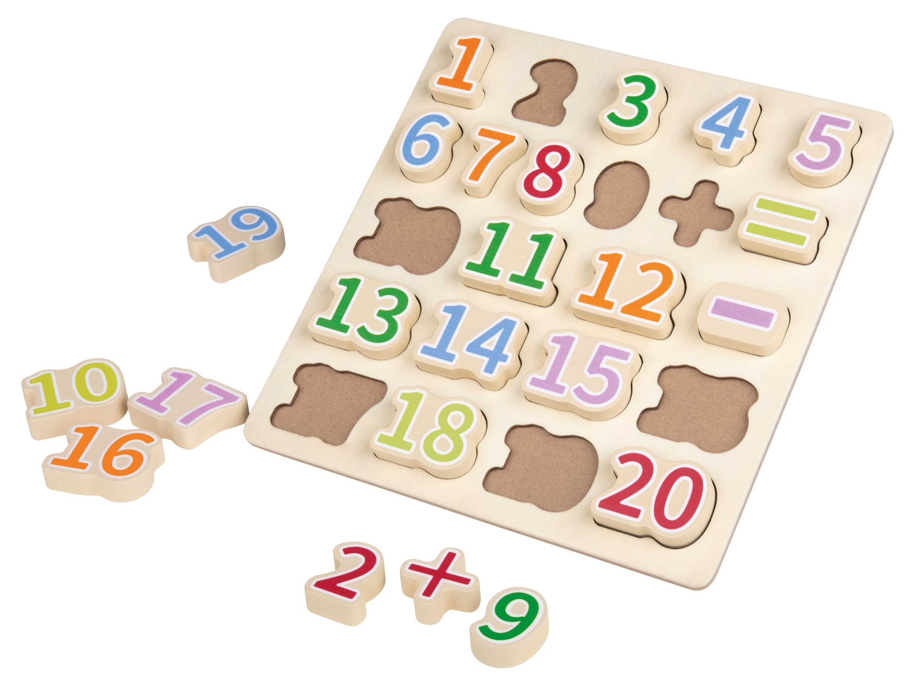 Playtive Drevené puzzle (puzzle čísla)
