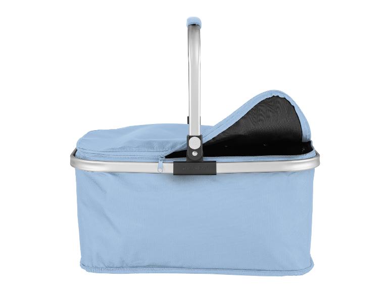 Modrý nákupný košík Topmove s rukoväťou.