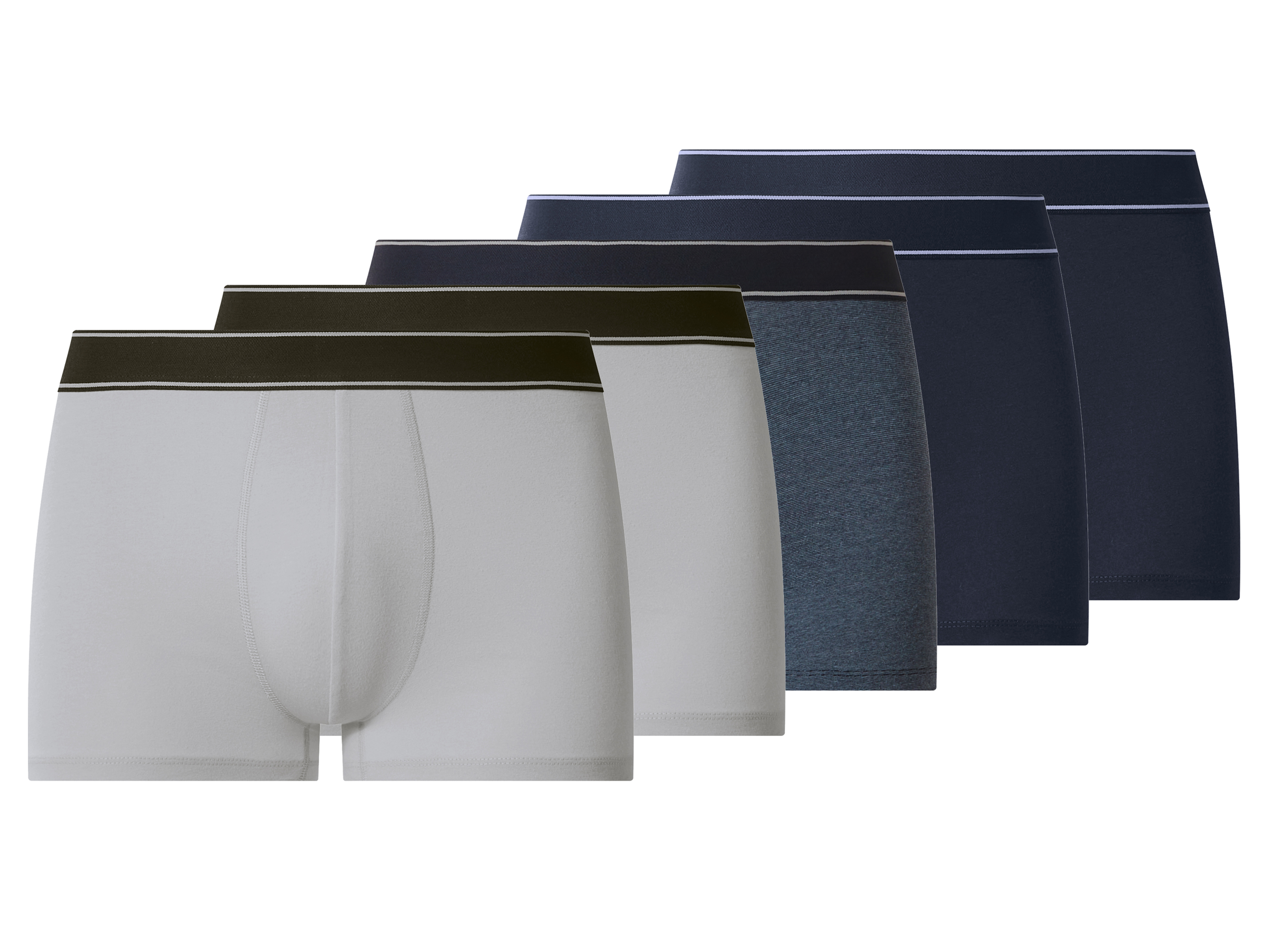 esmara Men Pánske boxerky, 5 kusov (navy modrá/sivá, 6/L)