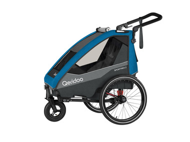 Qeridoo Detský vozík za bicykel Sportrex 2 Limited Edition, Ocean Blue