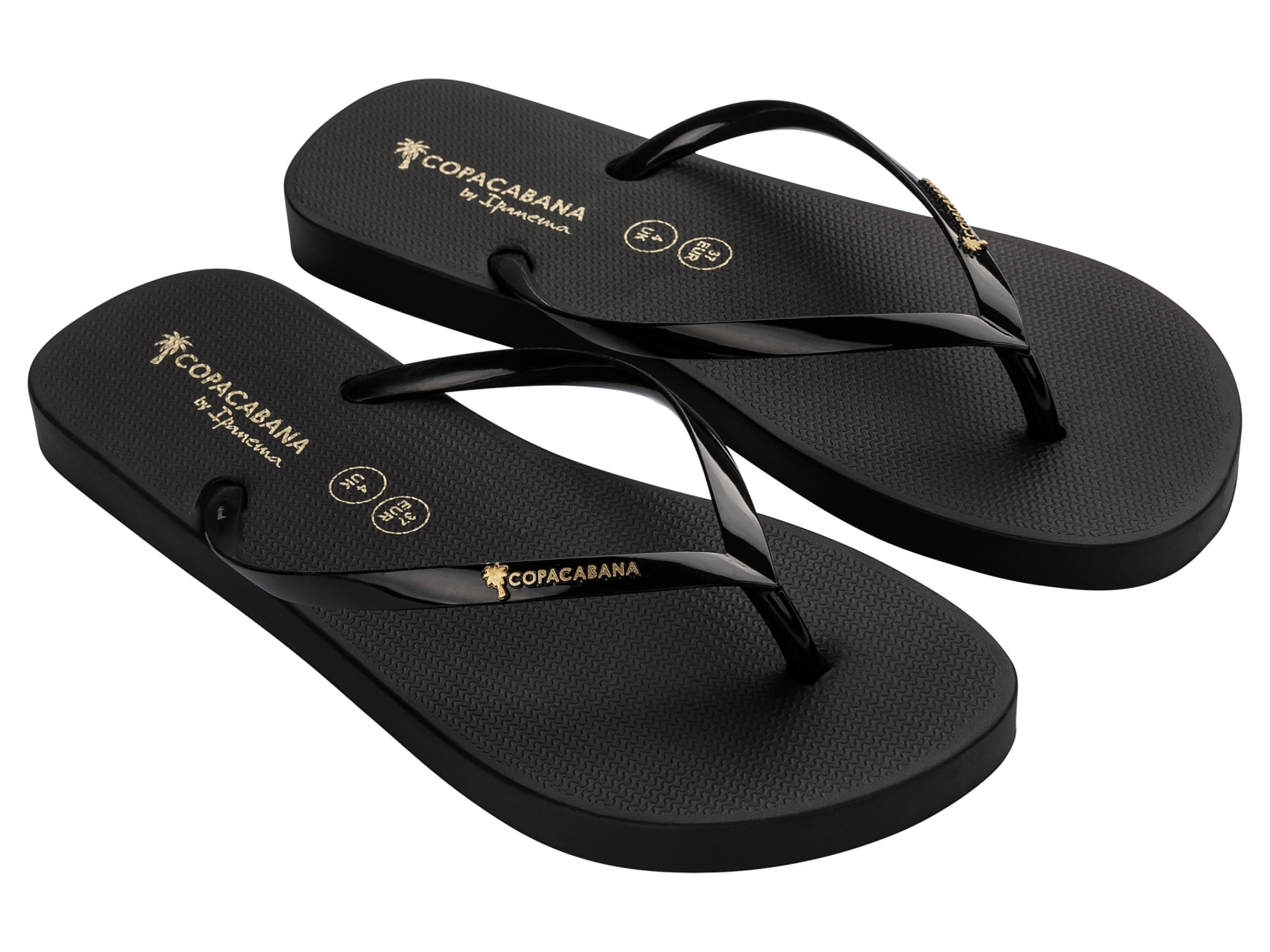 Copacabana by Ipanema Dámske/Pánske žabky (čierna/zlatá, 38)