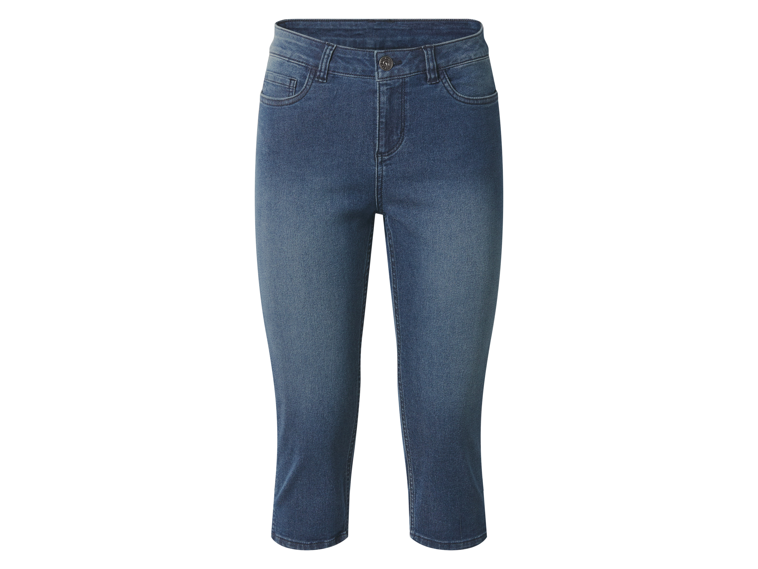esmara® Dámske capri rifle (tmavomodrá, 42)
