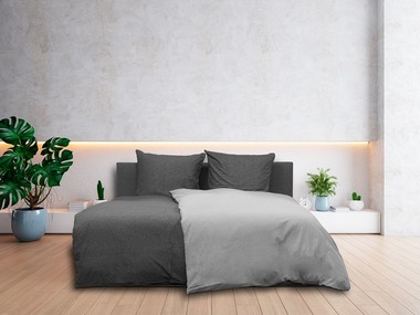 Castell Flanelová posteľná bielizeň, titán, 140 x 200 cm