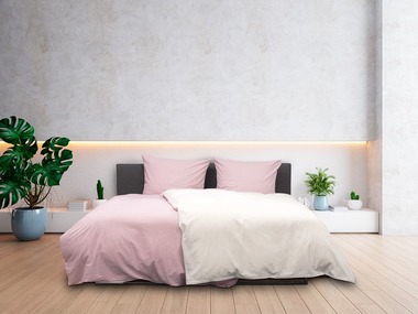 Castell Flanelová posteľná bielizeň, bledoružová, 140 x 200 cm